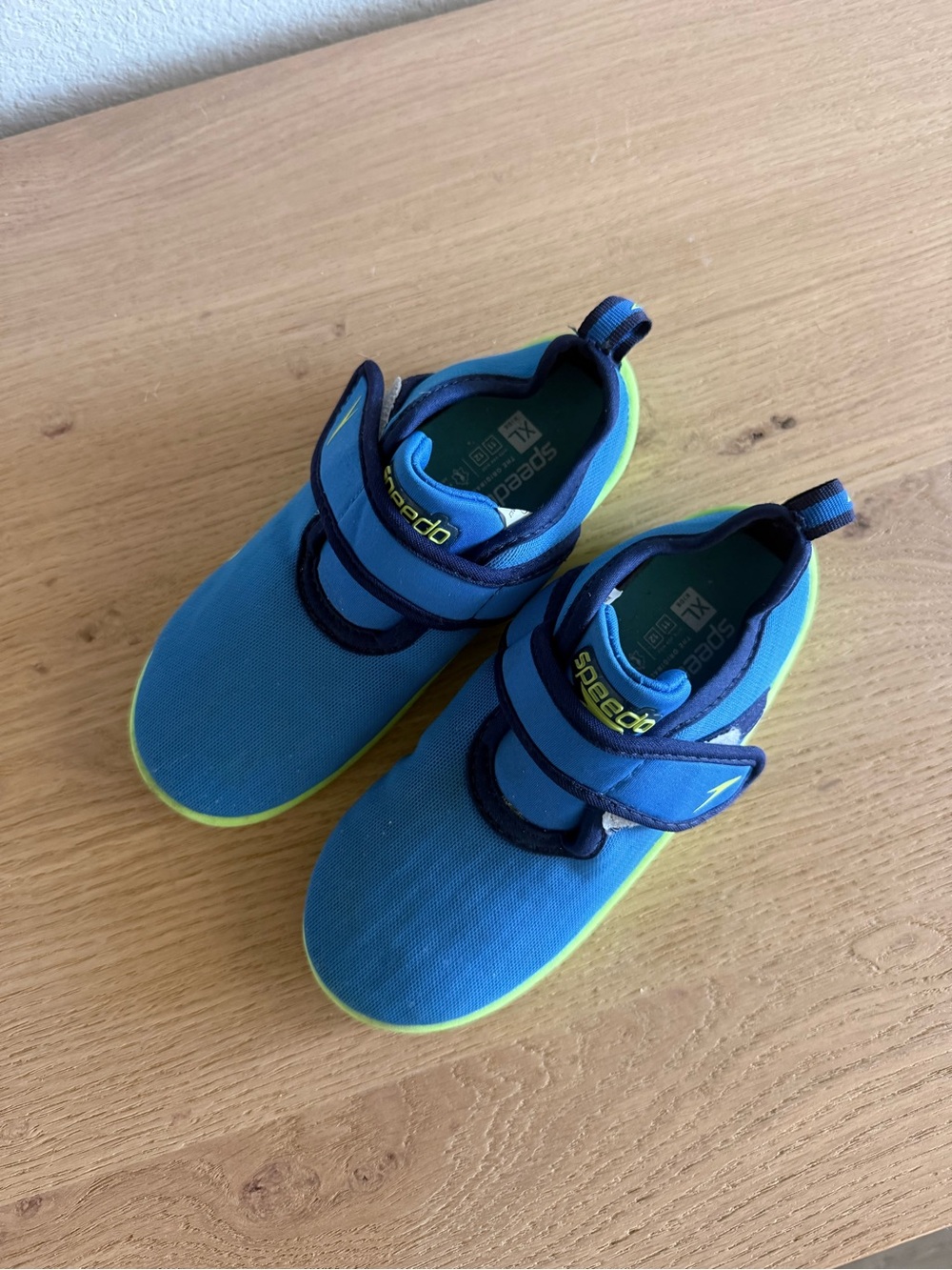 Speedo Kids Blue and Lime Slip-On Water Shoes